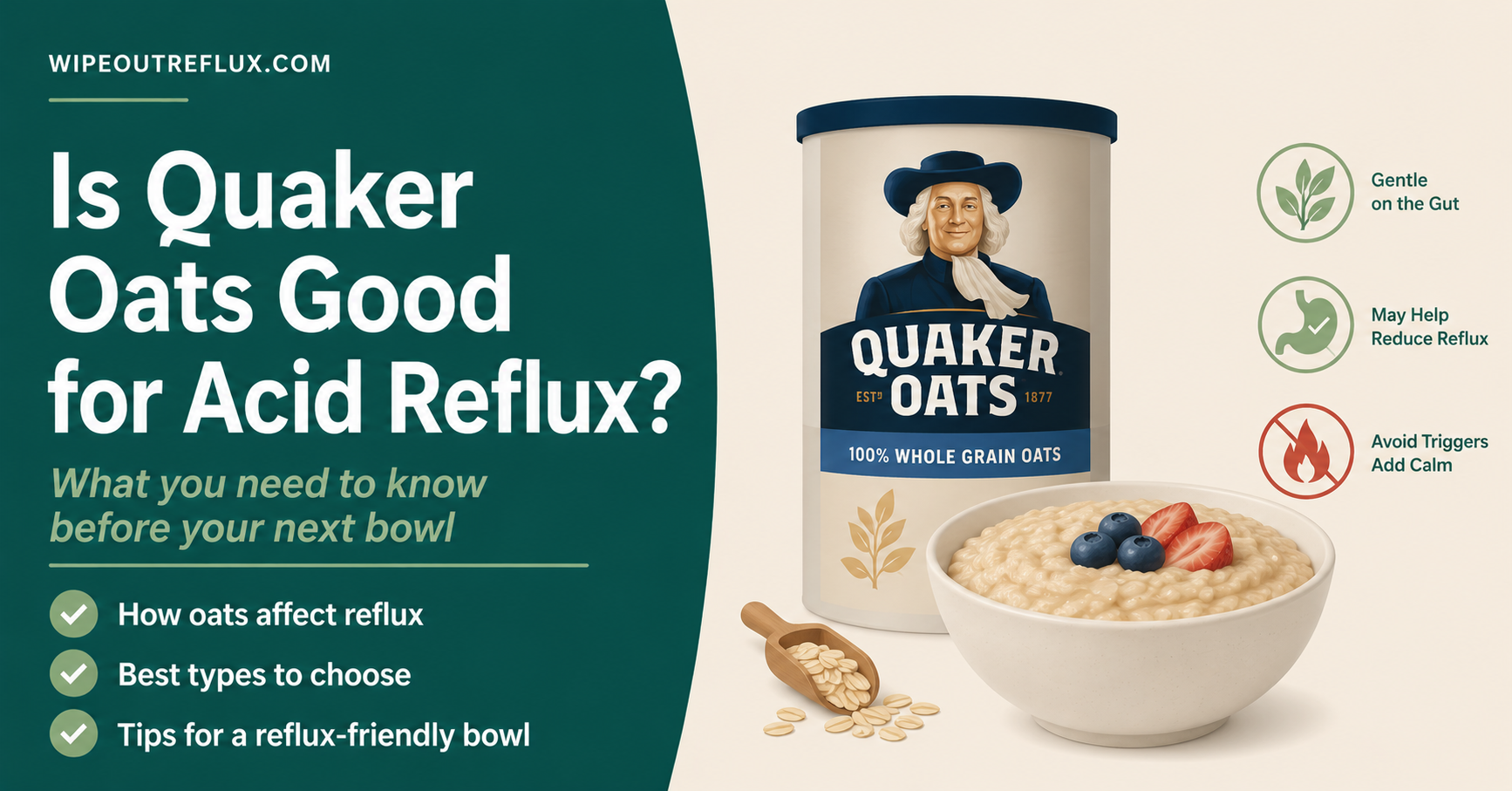 is quaker oats good for acid reflux