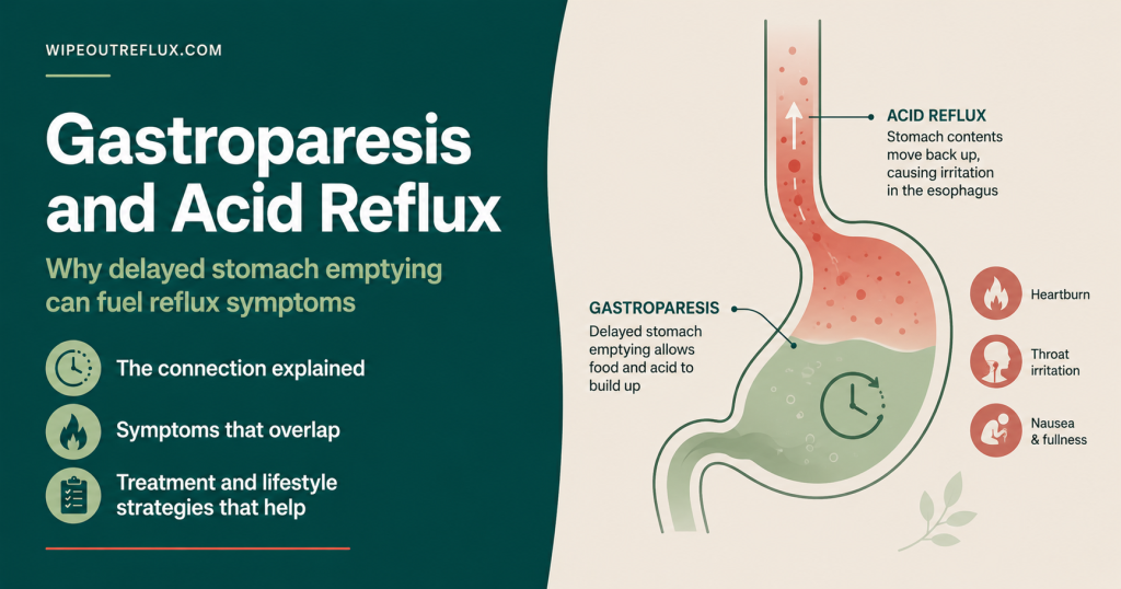 Gastroparesis and acid reflux