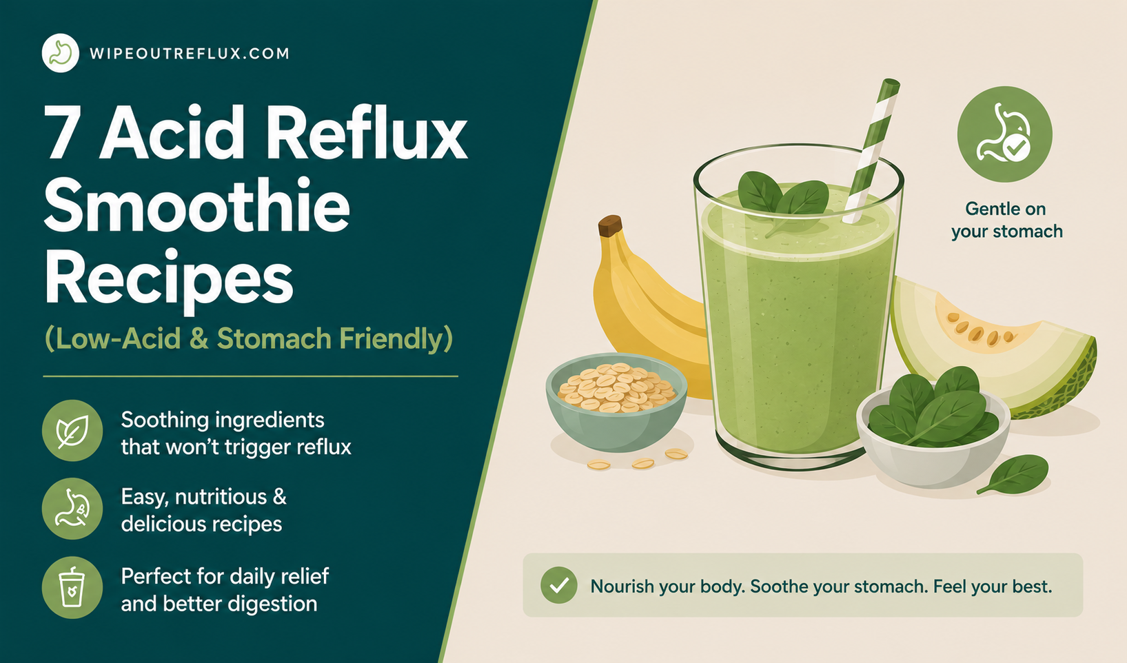7 Acid Reflux Smoothie Recipes (Low-Acid)