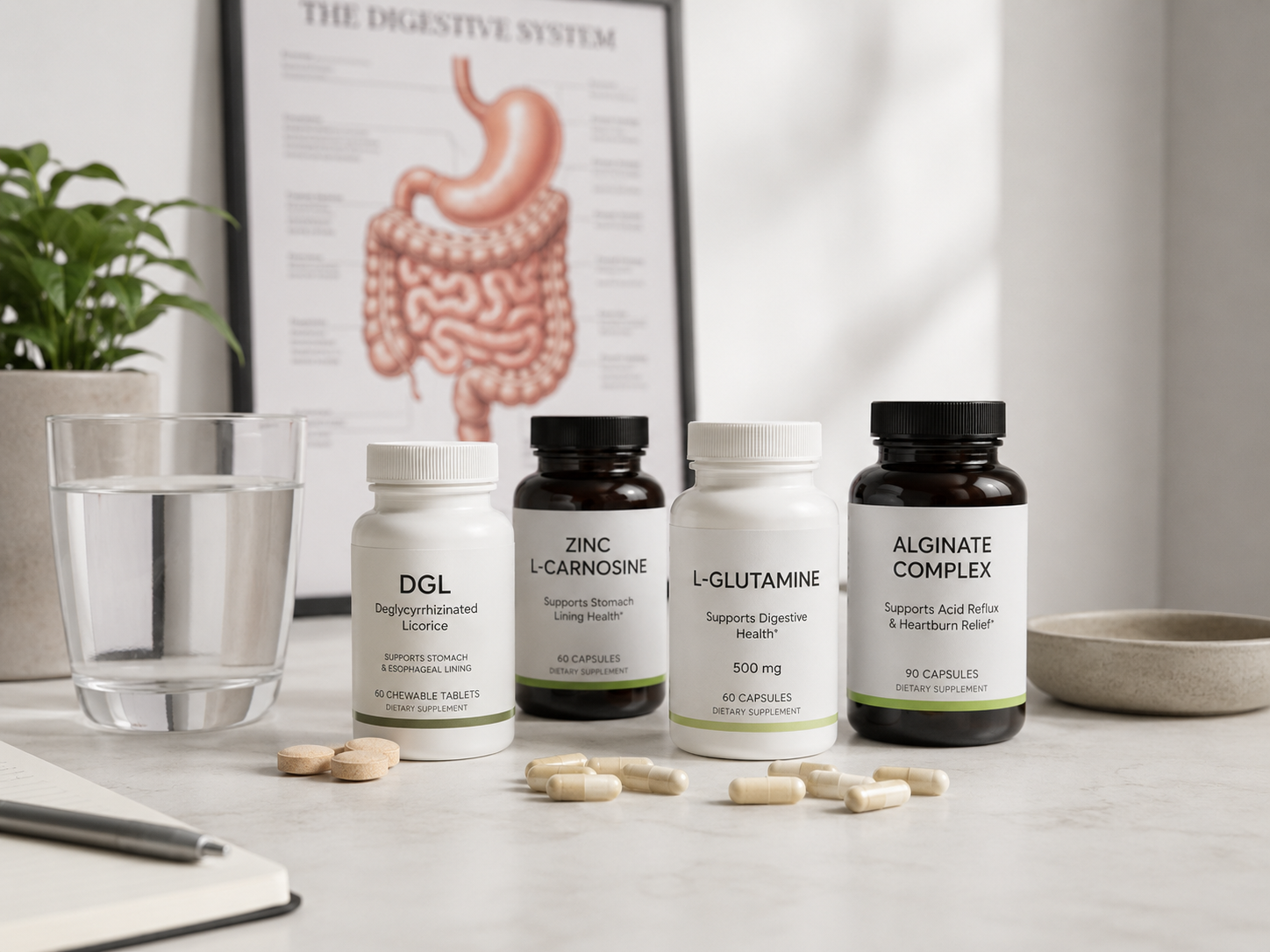 Supplements for acid reflux and LPR