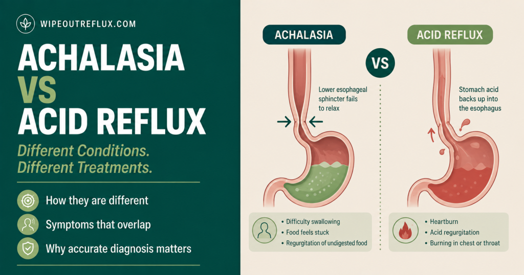 Achalasia vs acid reflux