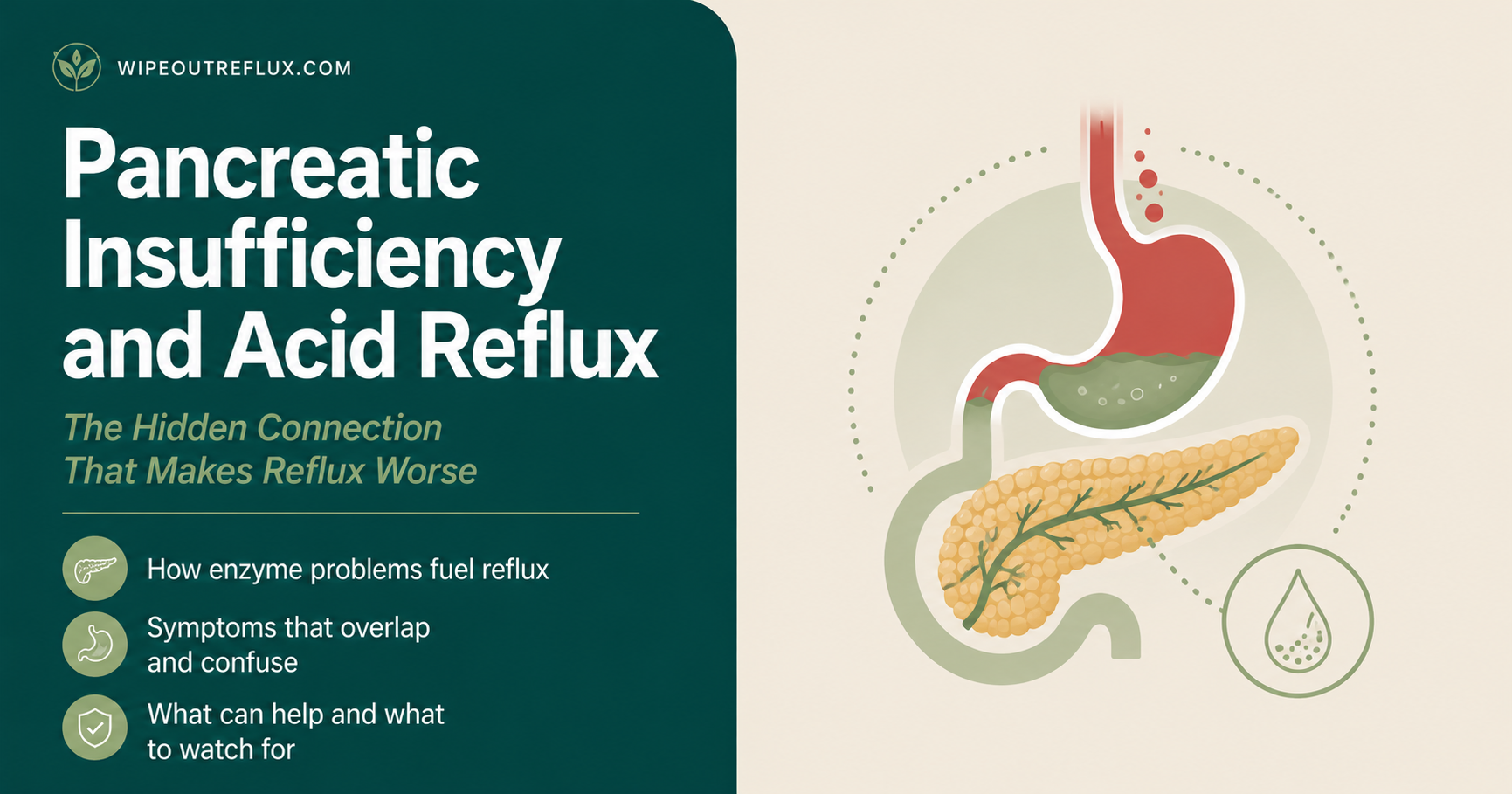 Pancreatic insufficiency and acid reflux
