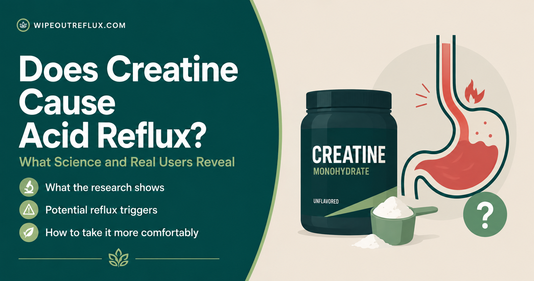 does creatine cause acid reflux