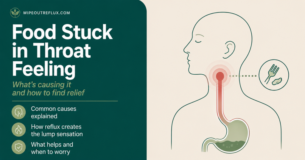 food stuck in throat feeling