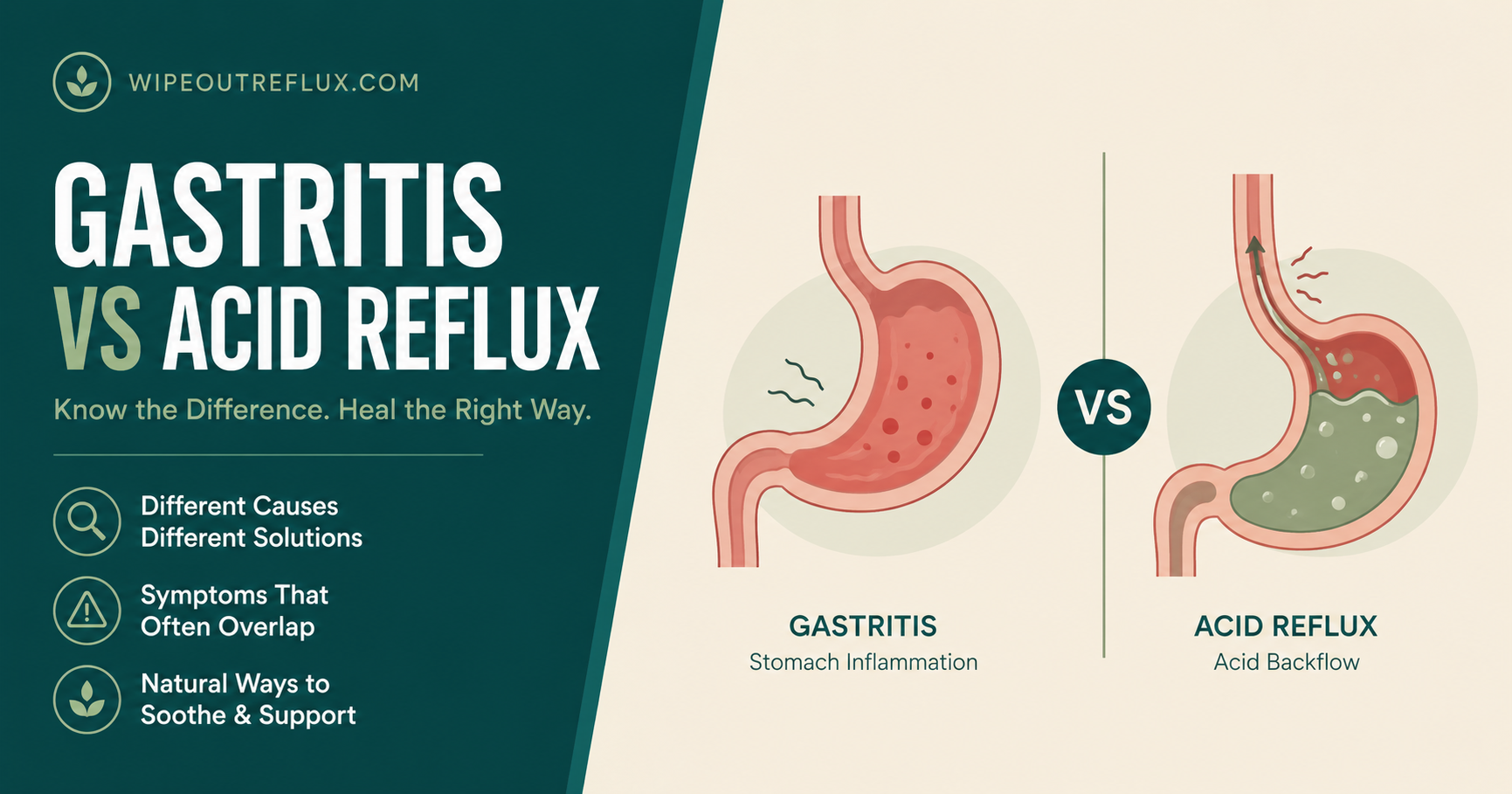gastritis vs acid reflux