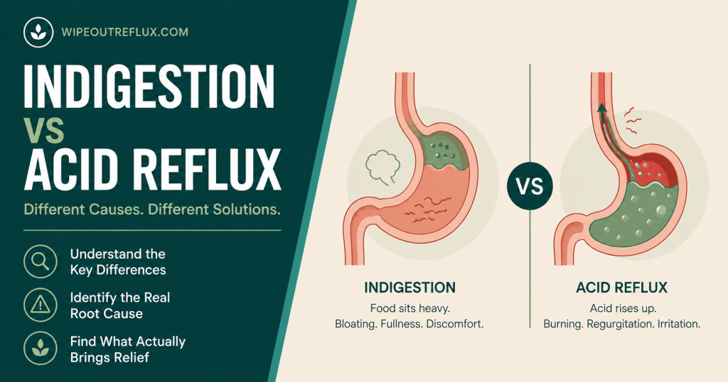 indigestion vs acid reflux