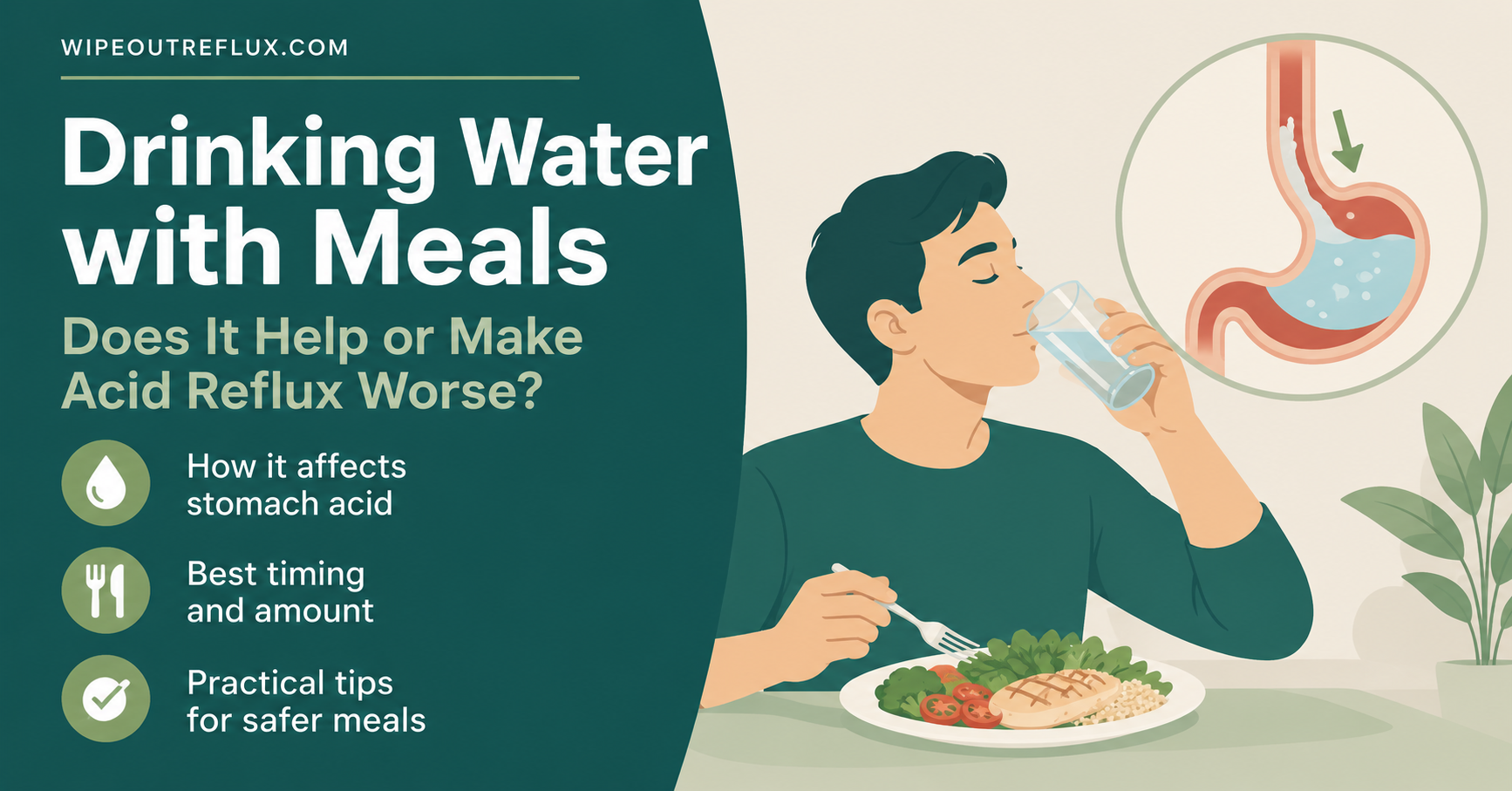 Drinking water with meals