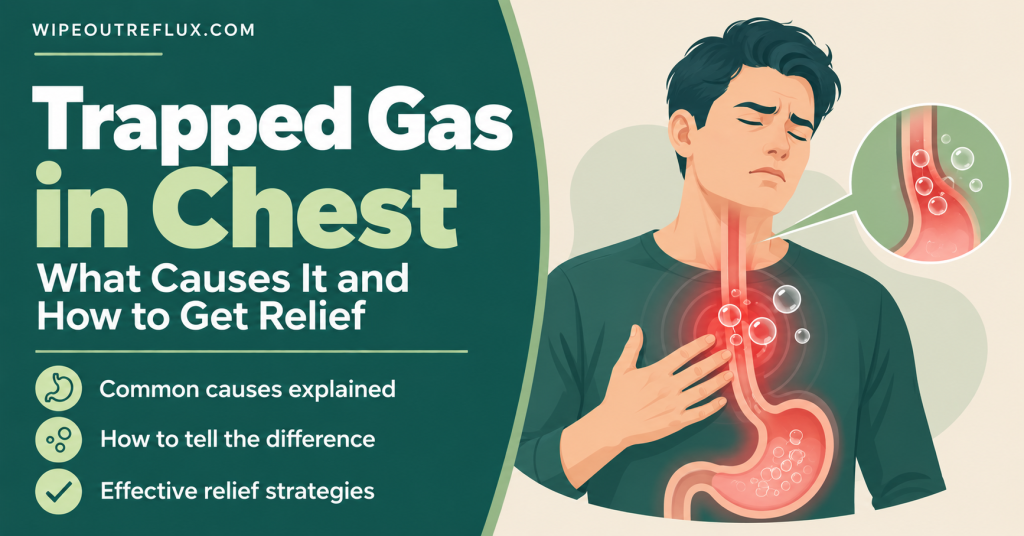 Trapped gas in chest