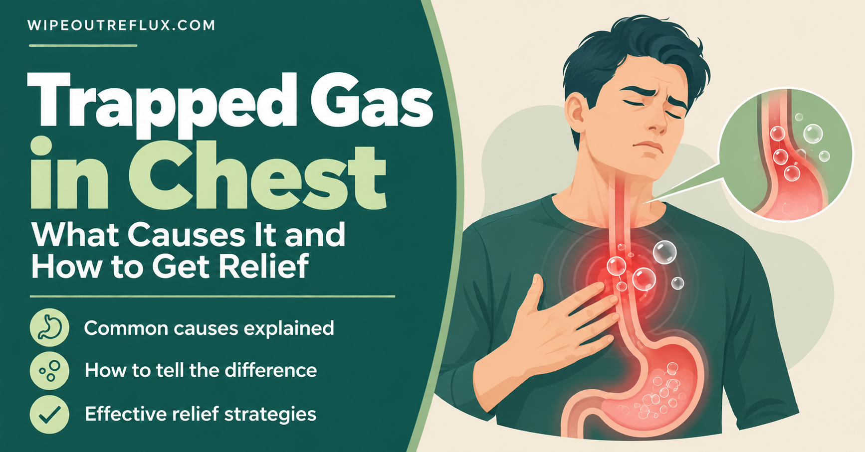 Trapped gas in chest