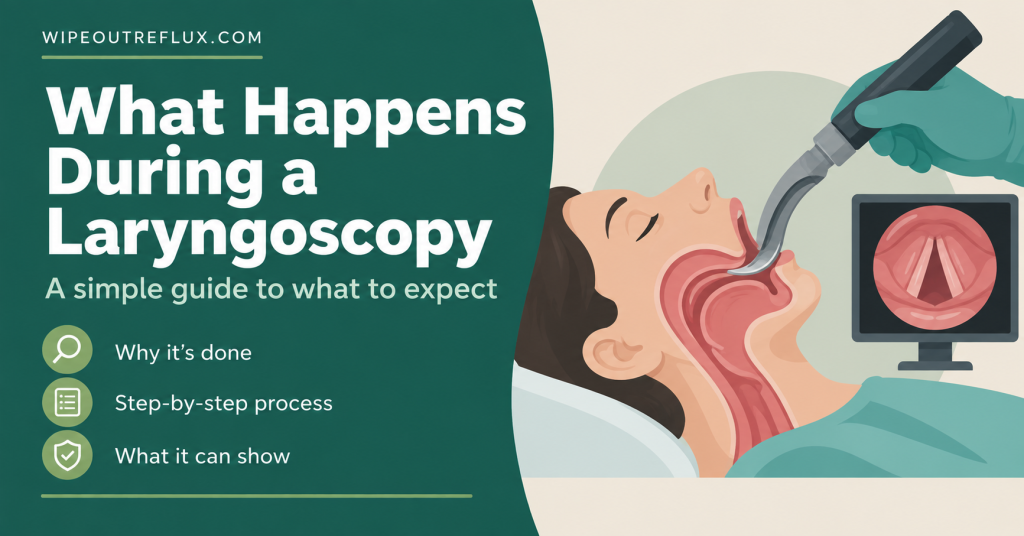 What happens during a laryngoscopy