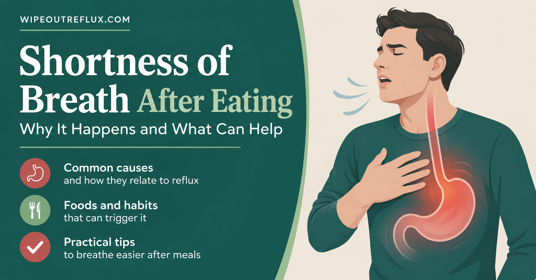 Shortness of breath after eating